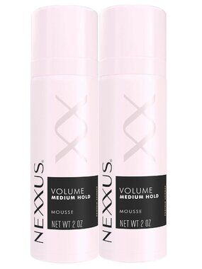 Pack of 2 Nexxus Volume Medium Hold Mousse, Travel Size 2 OZ